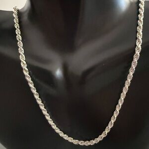 Sterling Silver Diamond Cut 18 inches 3mm 12.4 grams